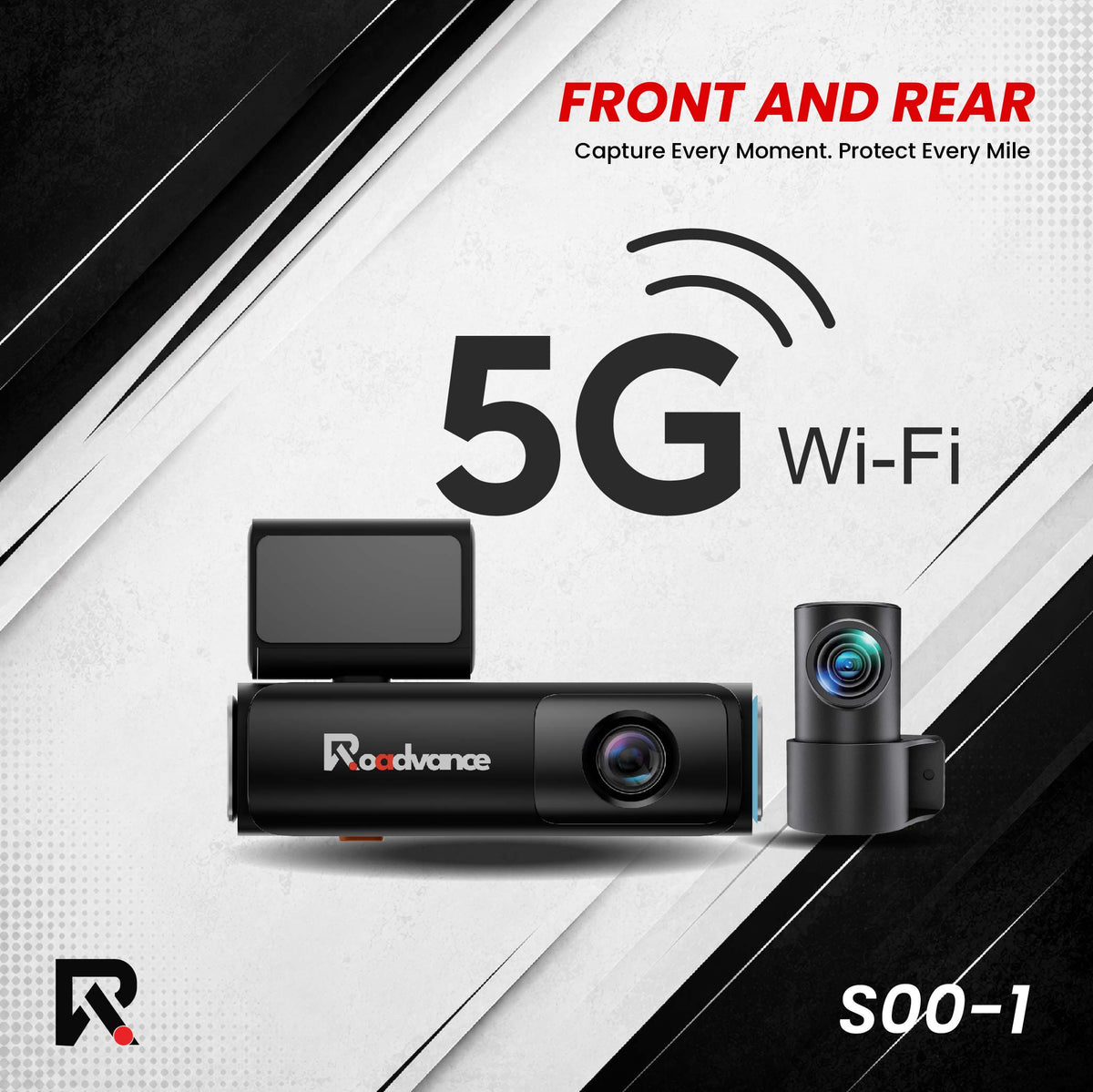Roadvance S00-1 dashcam with 5GHz Wi-Fi app connectivity