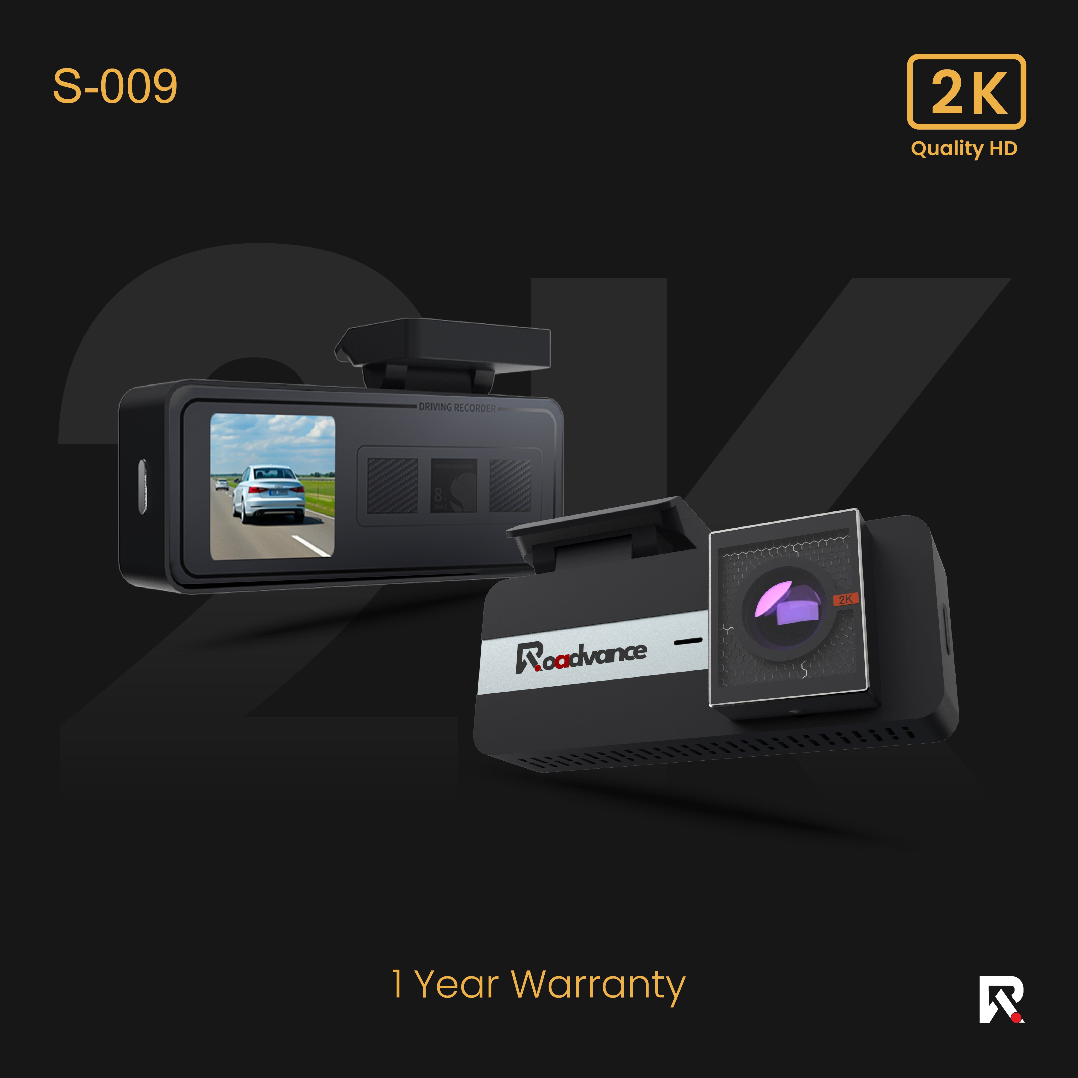 2K Dual Dash Cam Front & Rear | H.265 Compression, 256GB Support, Seamless Loop Recording, in Built wifi, App support With Memory Card