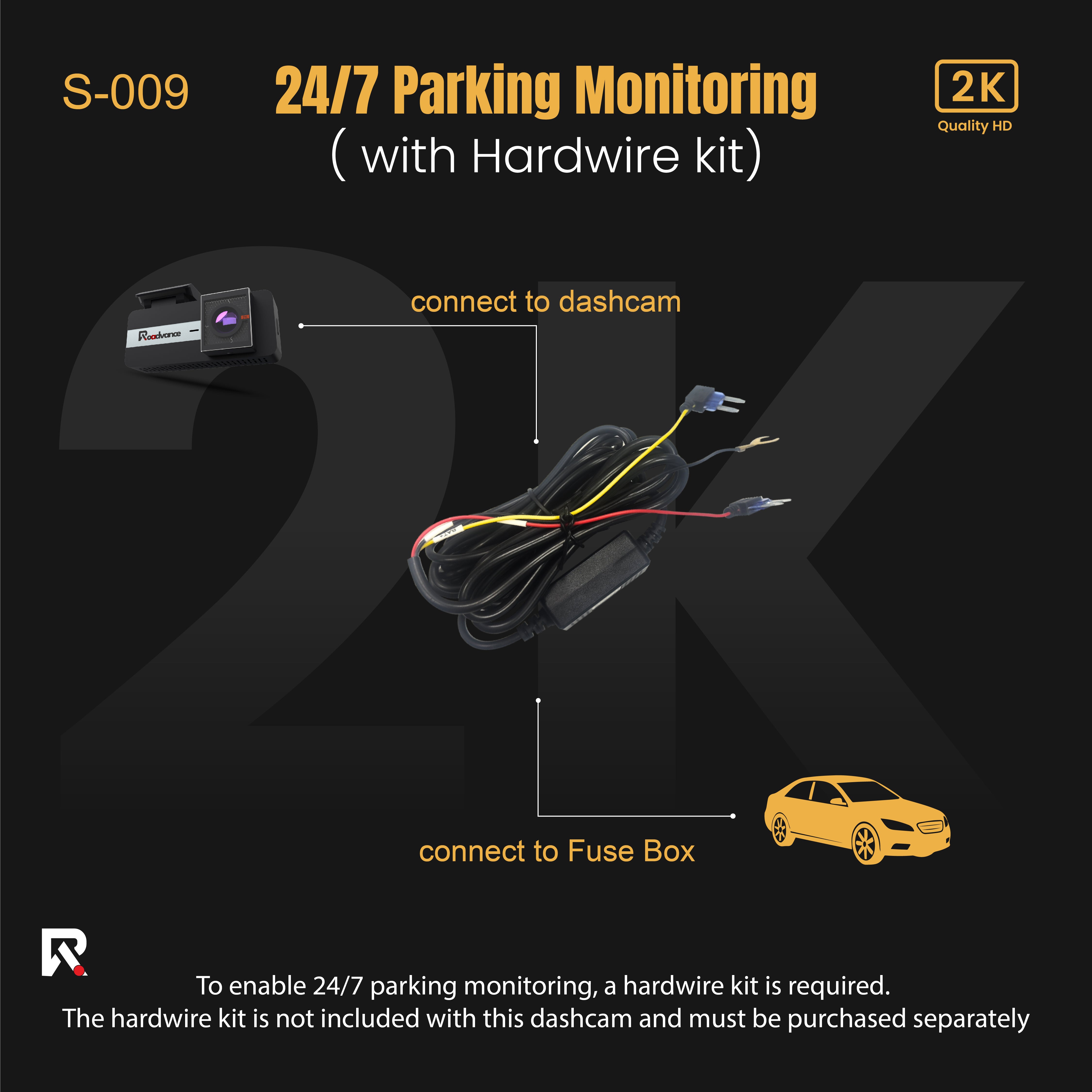 2K Dual Dash Cam Front & Rear | H.265 Compression, 256GB Support, Seamless Loop Recording, in Built wifi, App support With Memory Card