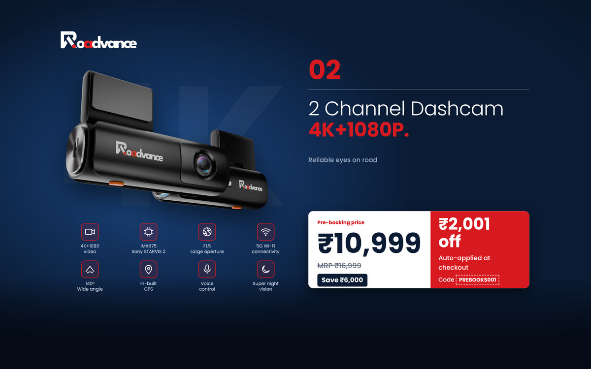 Roadvance S00-1 2-channel 4K + 1080P dashcam
