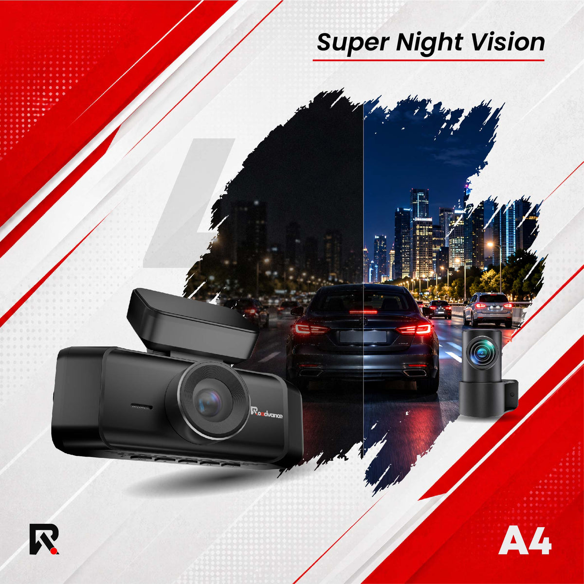Roadvance A4 dashcam super night vision