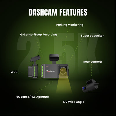 Roadvance S-003 2.5K Dual-Channel Dashcam