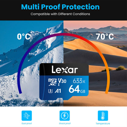 Lexar 64gb High-Performance 633x UHS-I microSDXC Memory Card