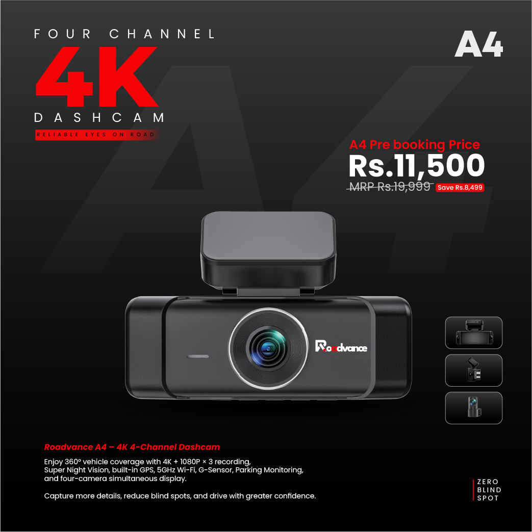Roadvance A4 four channel 4K dashcam
