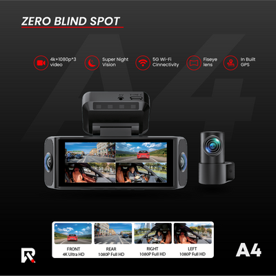 Roadvance A4 zero blind spot front rear left right recording