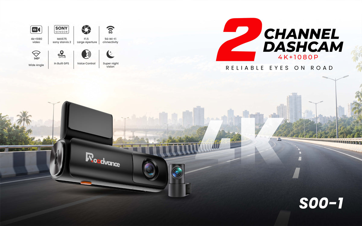 Roadvance S00-1 2-channel 4K + 1080P dashcam